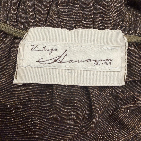 Vintage Havana Bronze Shimmer Sleeveless Top Y2K Metallic Glam Party Chic Small - Picture 10 of 11